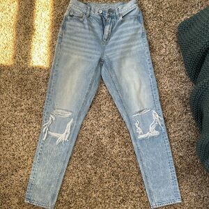American Eagle Mom style high rise jeans.